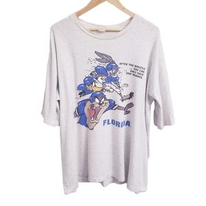 1995 Warner Brothers & U of Florida Football Distressed Single Stitch T-shirt XL